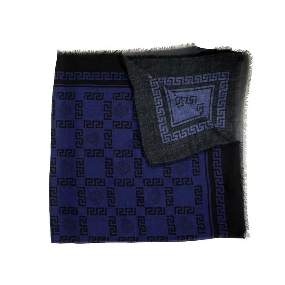 Versace Unisex Cashmere Logo Print Large Scarf Shawl